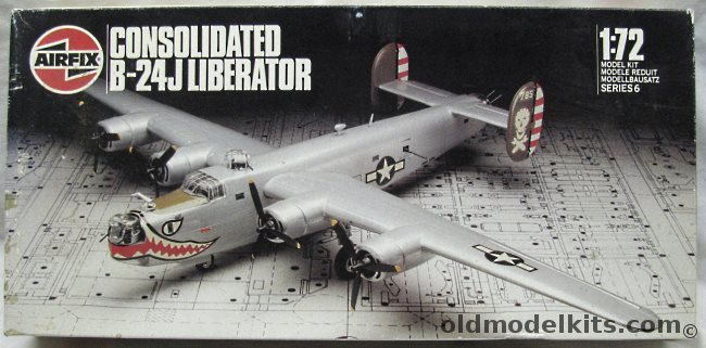 Airfix 1/72 Consolidated B-24J Liberator - USAAF 445th BG or 90th BG, 06010 plastic model kit
